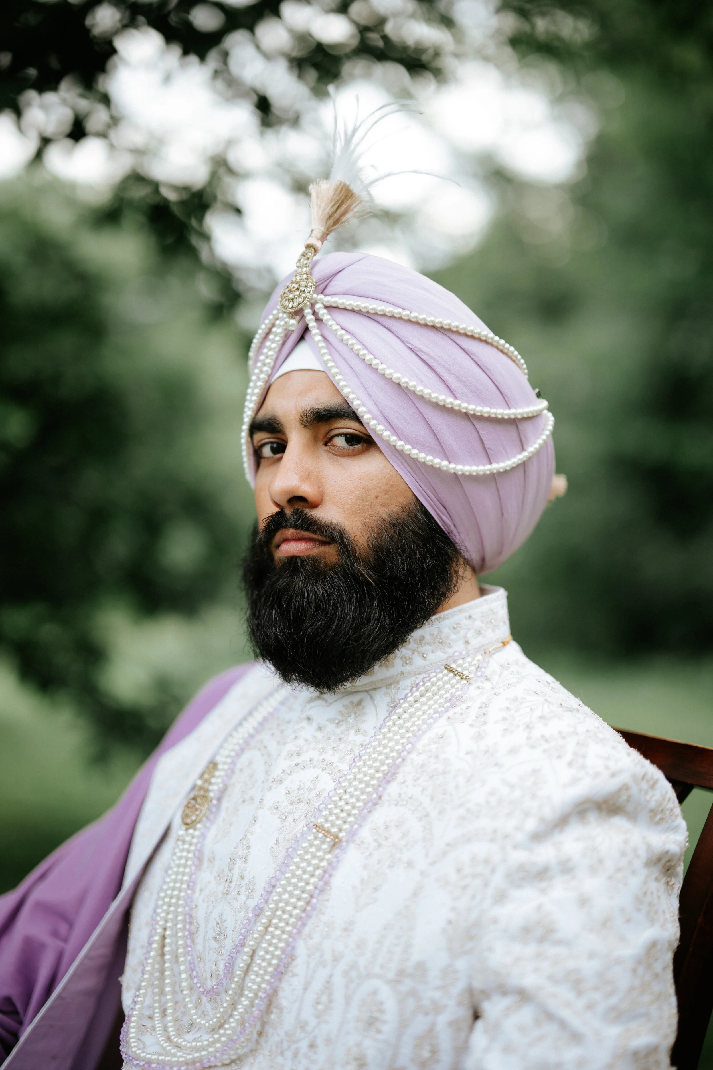 Le turban lavande